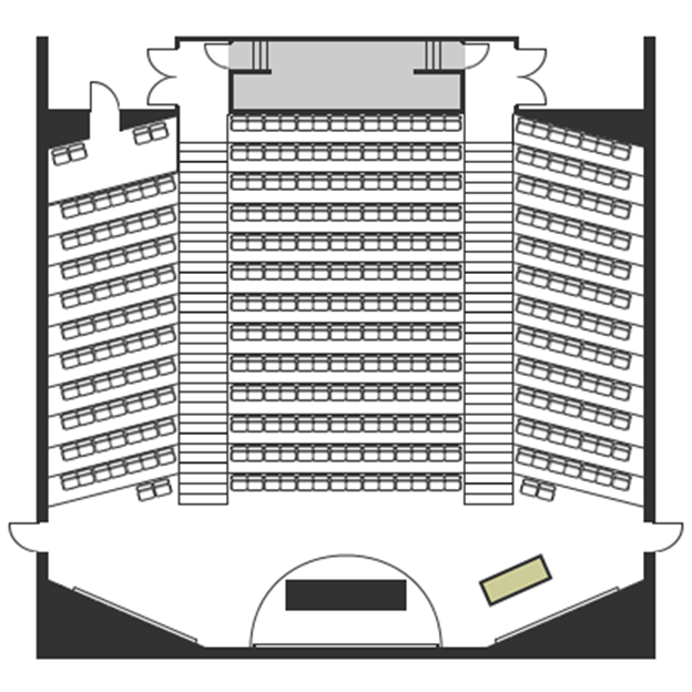 Diagram of a school campus lecture hall floor plan